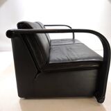 Otto Zapf Arcona 2 seater leather sofa for Art Collection, 1980