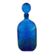 XXL cobalt blue bottle with embossed bird