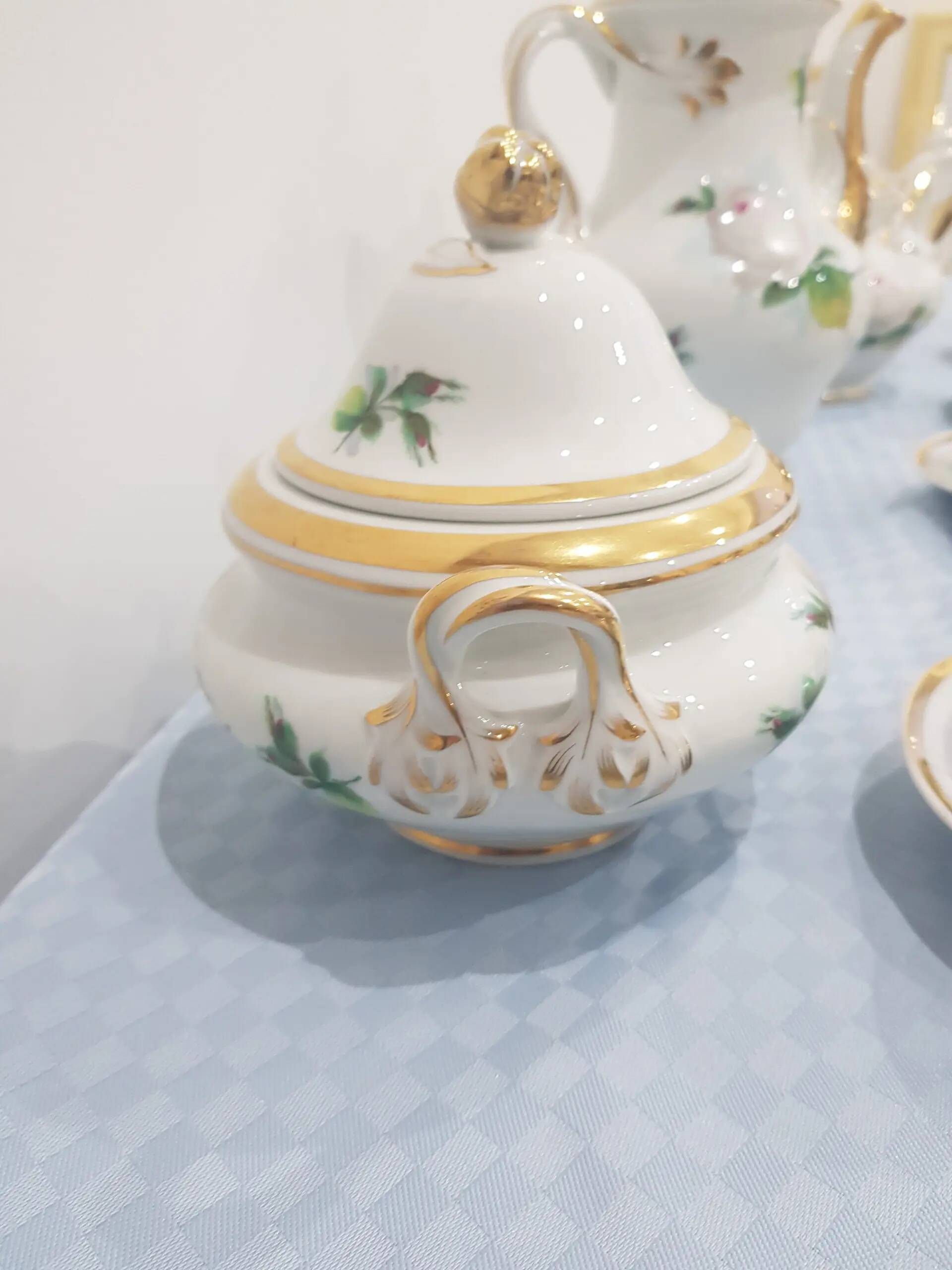 Coffee service set, white porcelain with gilding, KPM, Germany, 19th centur