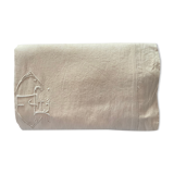 Old embroidered sheet, ec monogram