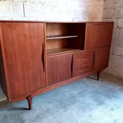 Vintage Scandinavian high row 50s 60s teak