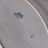 Très grand plat ovale en porcelaine opaque de Lunéville 1880-1900