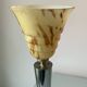 Lampe de table art déco bronze argenté