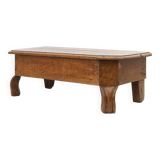 Charmant tabouret d'église rustique en bois, France vers 1900