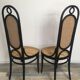 Pair of black lace-lace thonet chairs and model canage No.17 or Long John