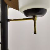 Opaline teck and brass hanging