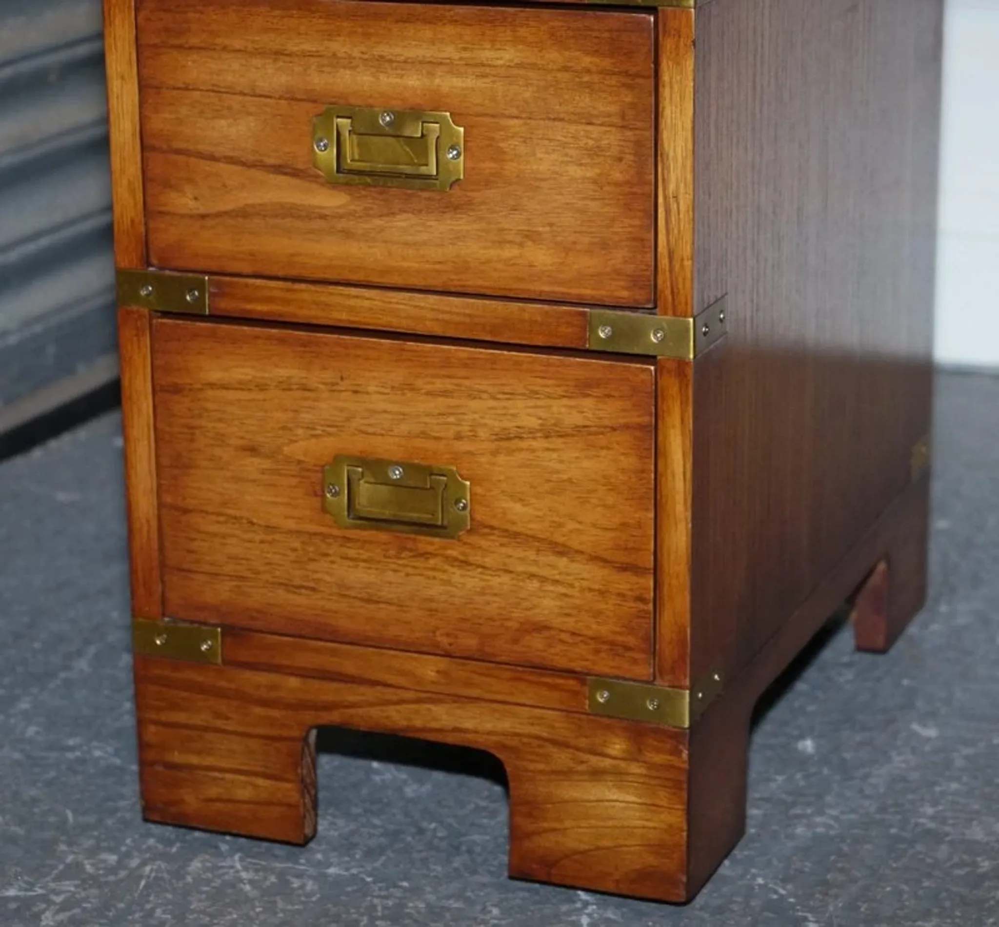 Vintage Military Campaign Desk with Brass Fittings