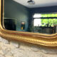 Louis-Philippe mirror gilded with gold leaf 37.5/31.5cm mercury glass