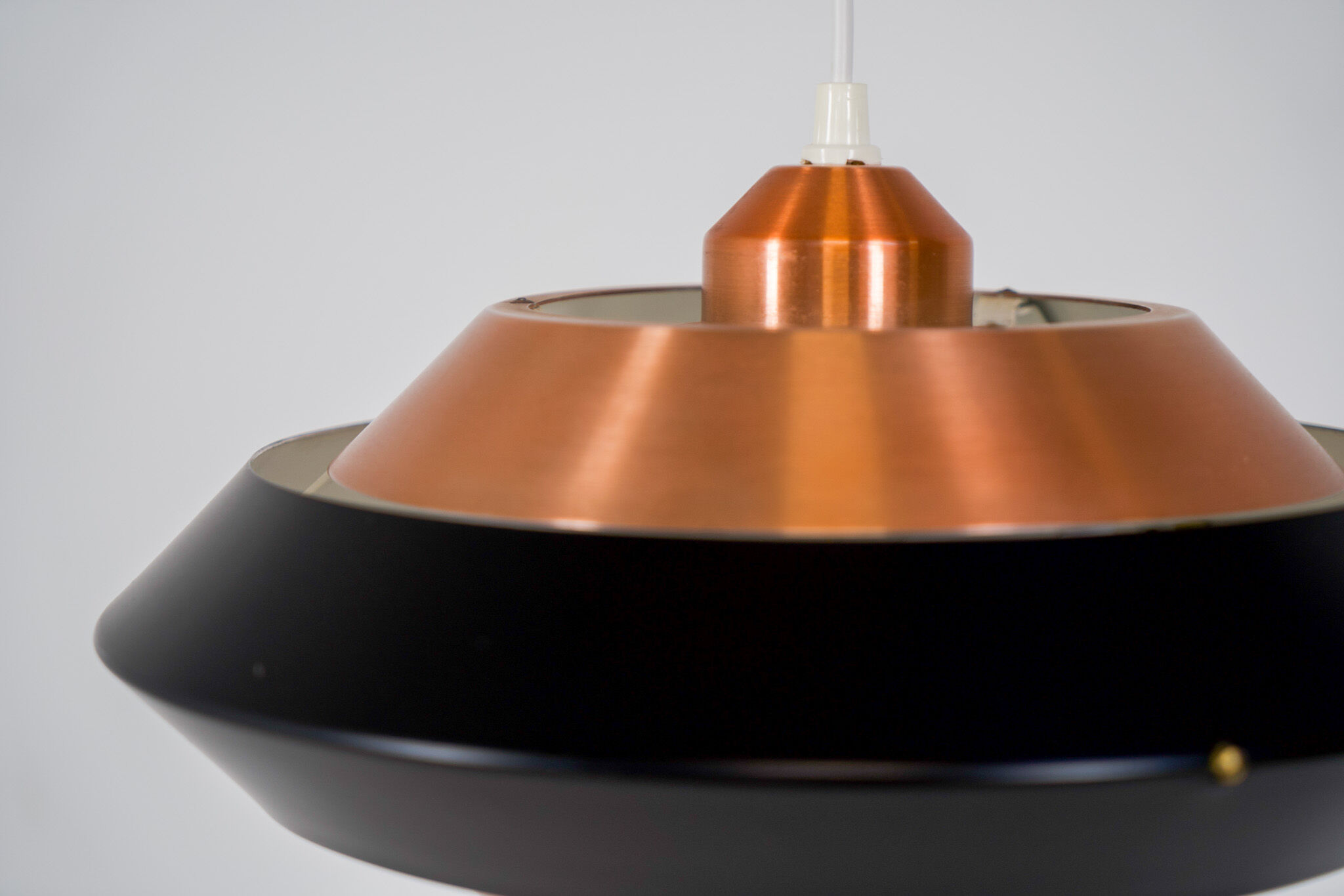 Copper & black pendant light