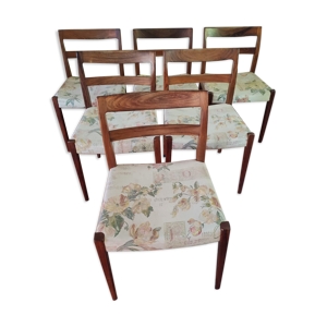 6 chaises en palissandre par Nils
