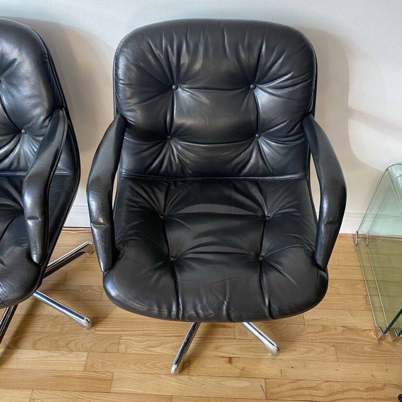 Strafor 451 leather armchair