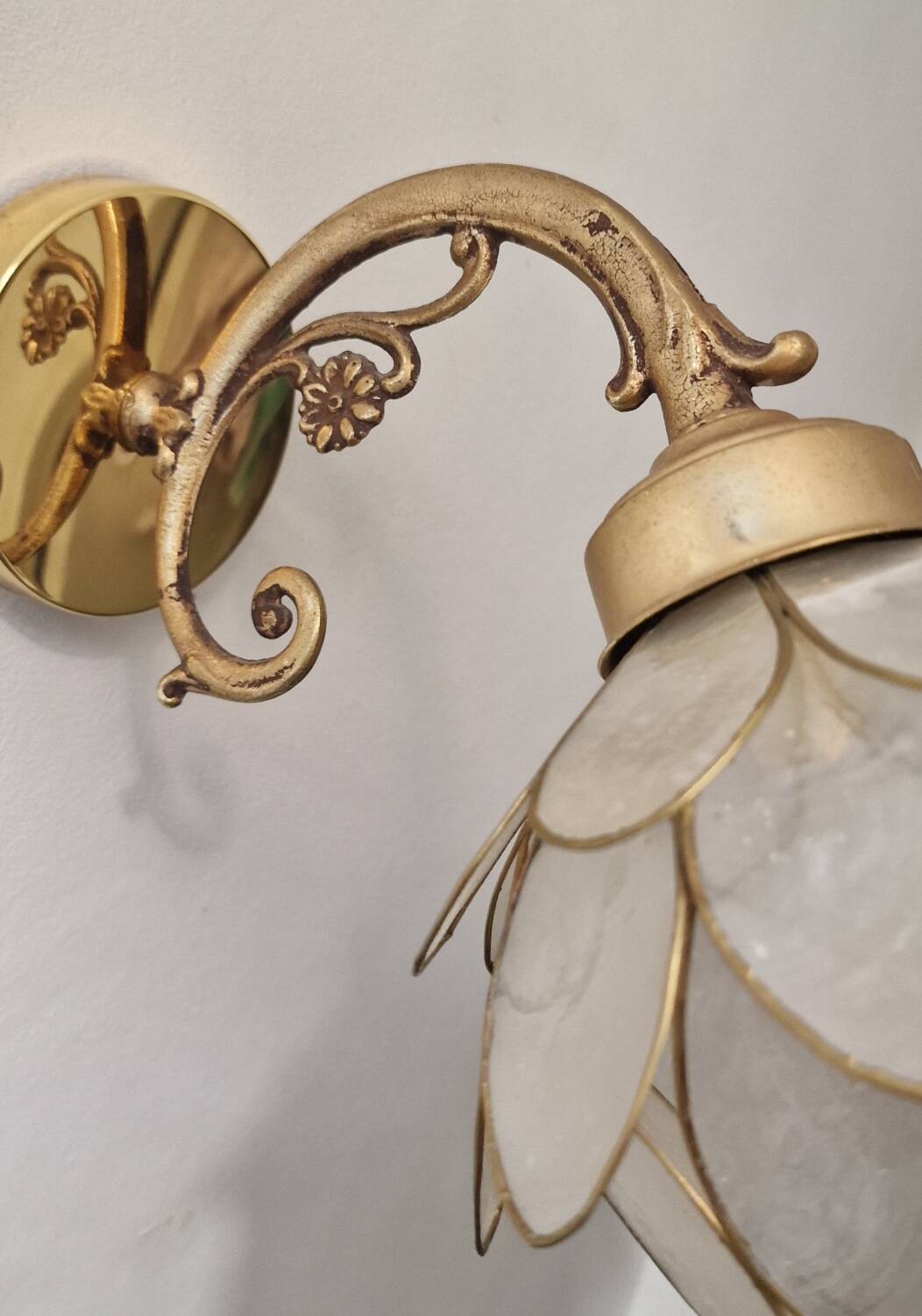 Duo appliques fleurs de nacre