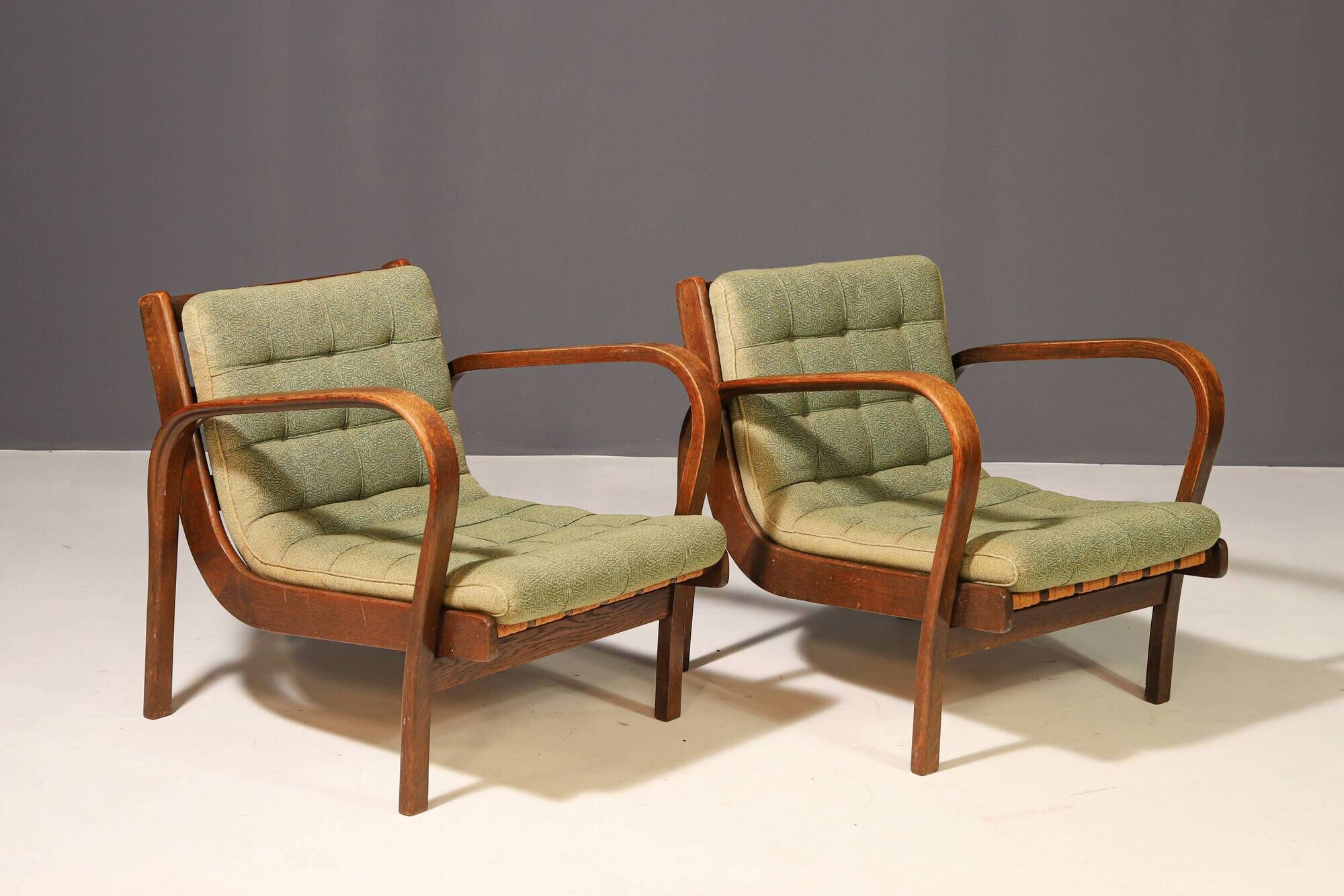 Pair of arm chairs by Karel Kozelka & Antonín Kropáček for Interier Praha,