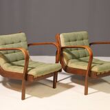 Pair of arm chairs by Karel Kozelka & Antonín Kropáček for Interier Praha,
