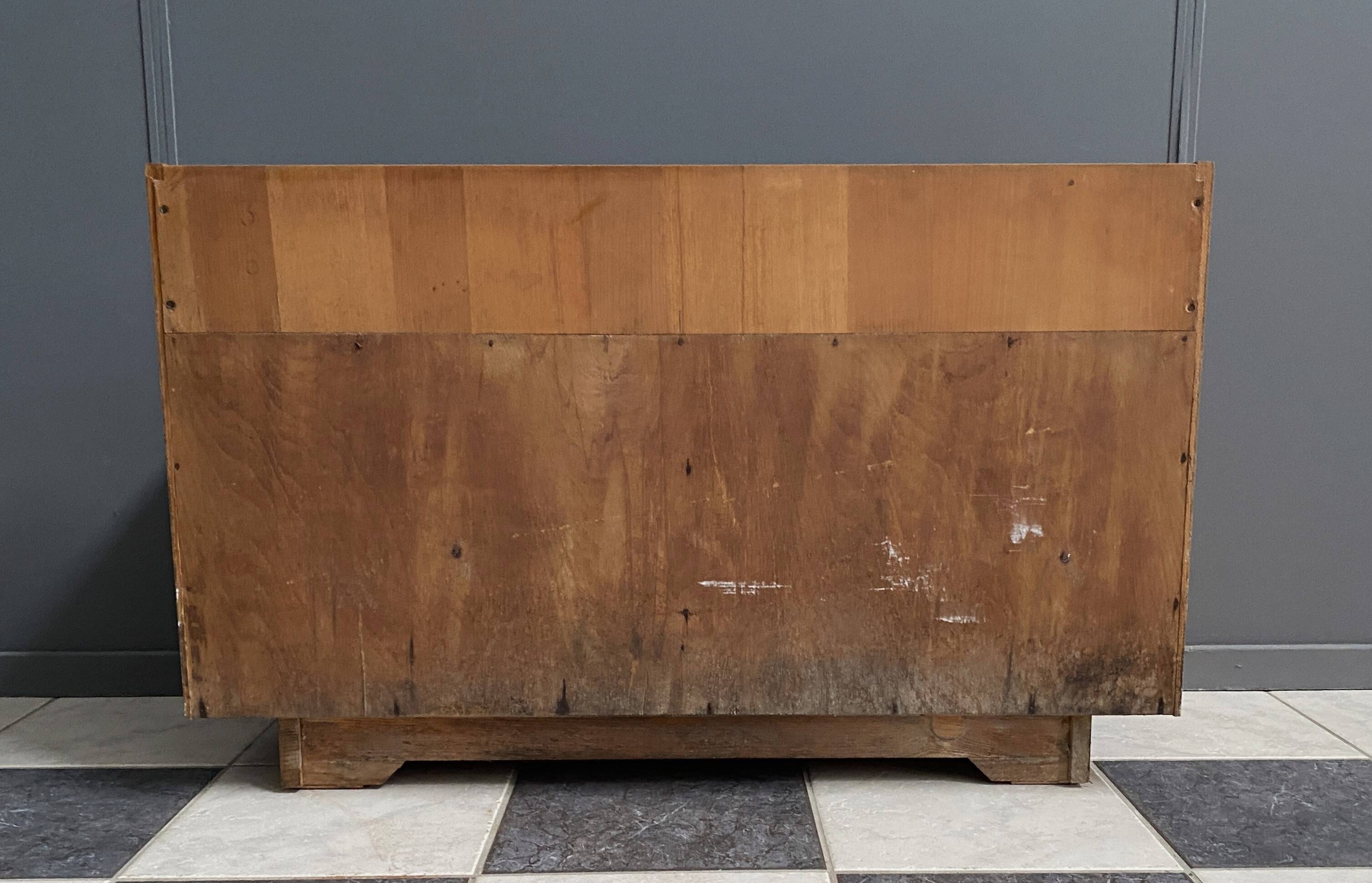 lowboard  with black glass top 1960s