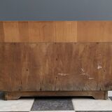 lowboard  with black glass top 1960s