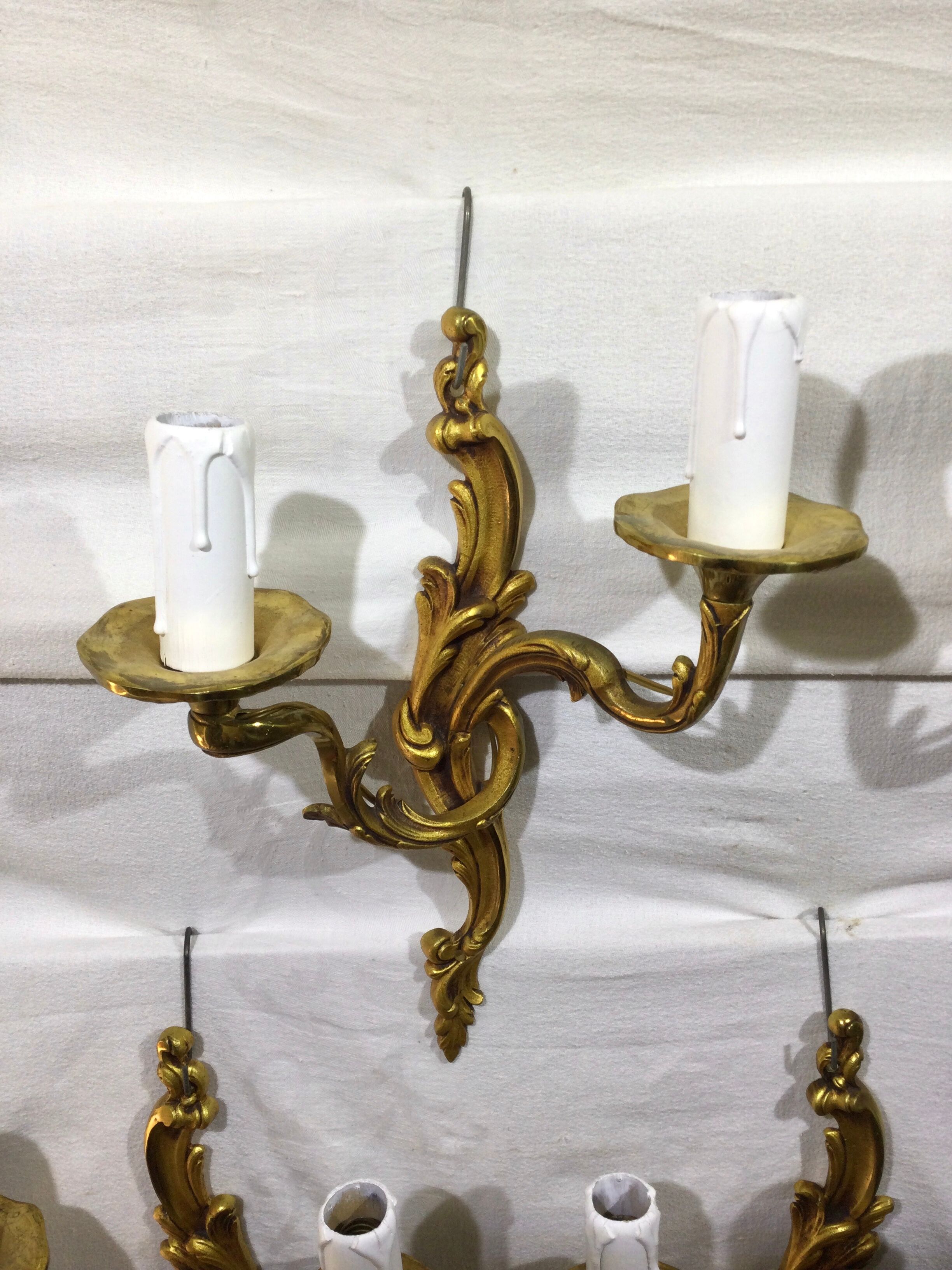 7 Bronze Wall Lamps 2 lights