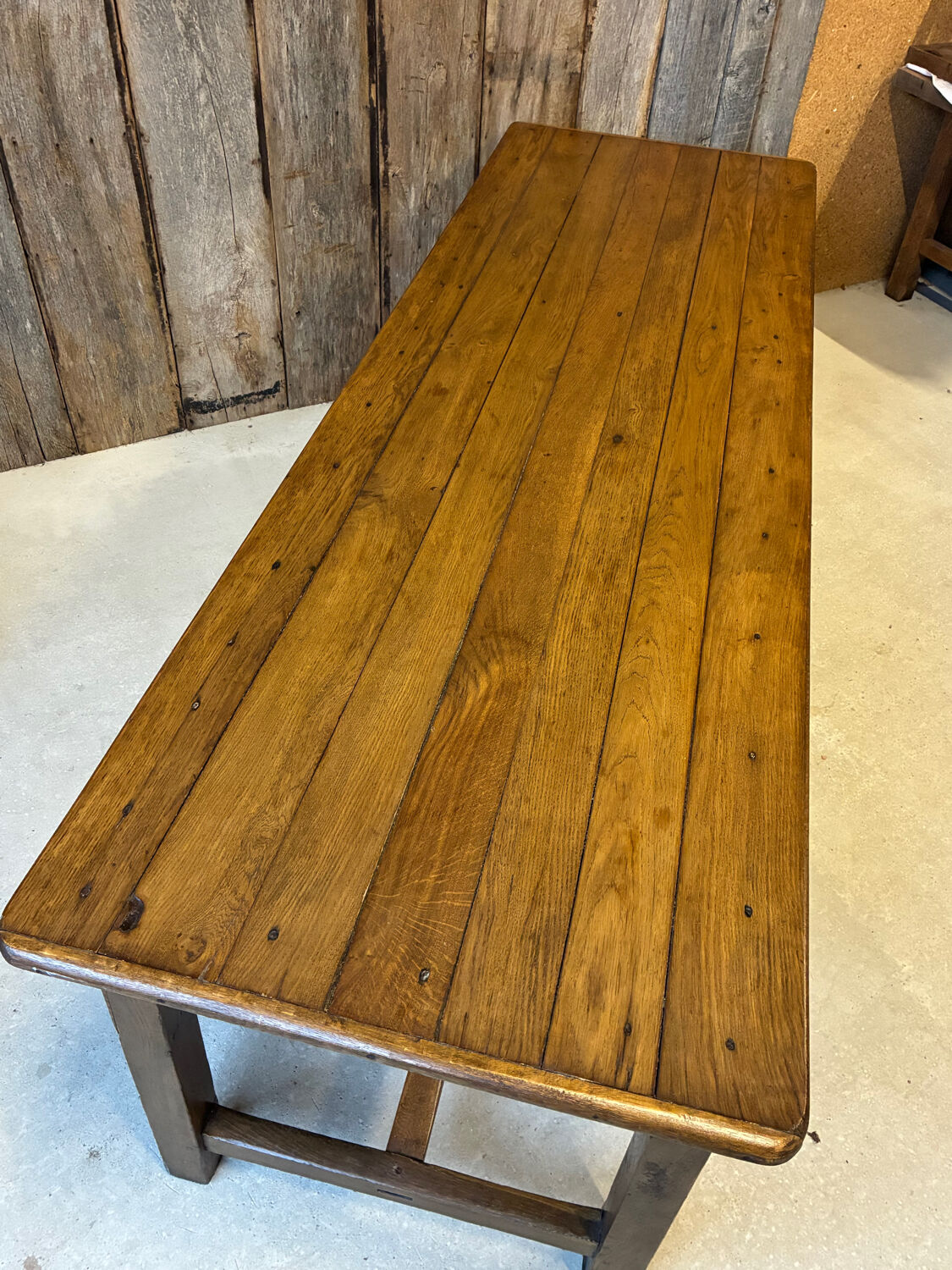 Table de ferme XXL 6 pieds en chêne massif