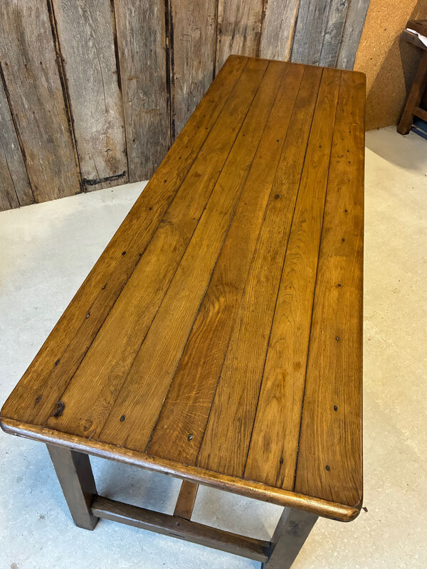 Table de ferme XXL 6 pieds en chêne massif