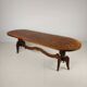 1920s Belgian Art Deco oak parquetry dining table