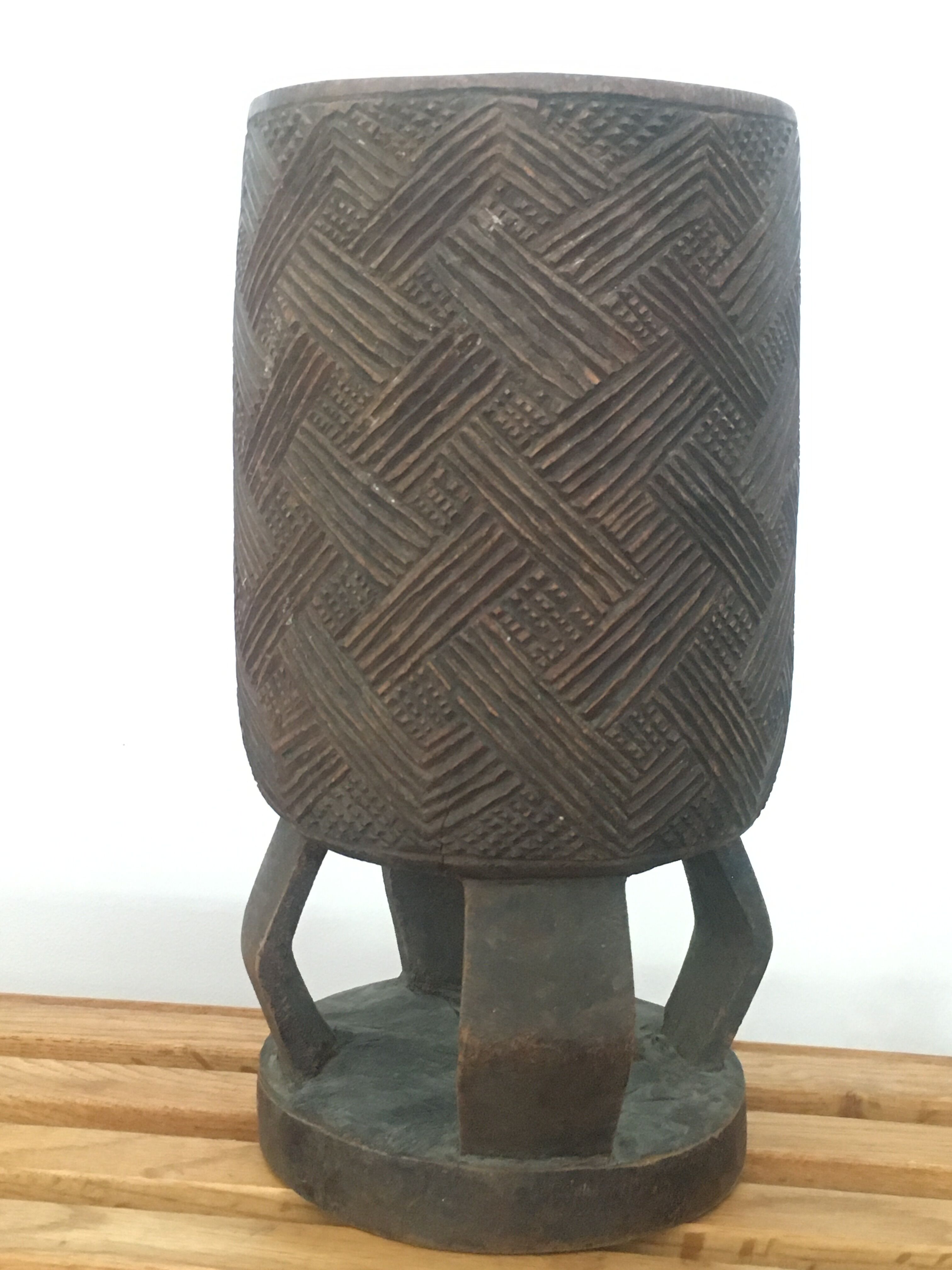 Wooden Kuba vase - Congo - Africa