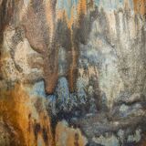 Large Art Deco vase, in glazed and iridescent blue stoneware, by Roger Guérin 1930.