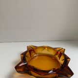 Orange smoked glass ashtray