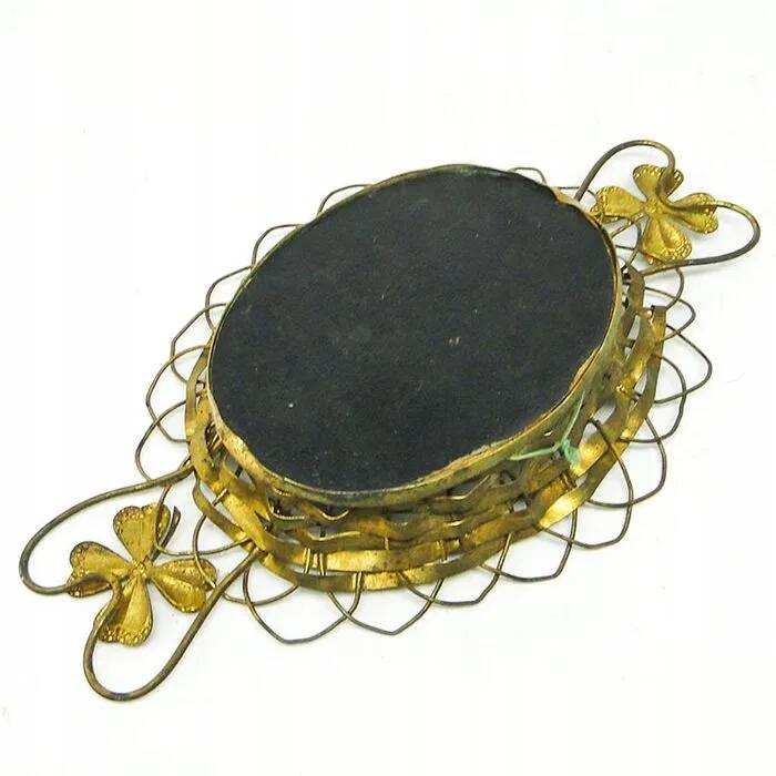 C9N platter in Art Nouveau style with enamel