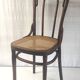 Bistro chair in curved wood and canework - early 20th century
