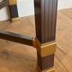 Glass Top Console in Lacquered Aluminium and Gold Metal, Pierre Vandel,
