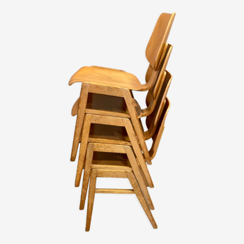 Suite de 4 chaises design d'Egon Eiermann
