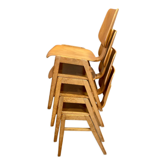 Suite of 4 designer chairs by Egon Eiermann