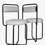 Pair of tubular chairs from the 60s