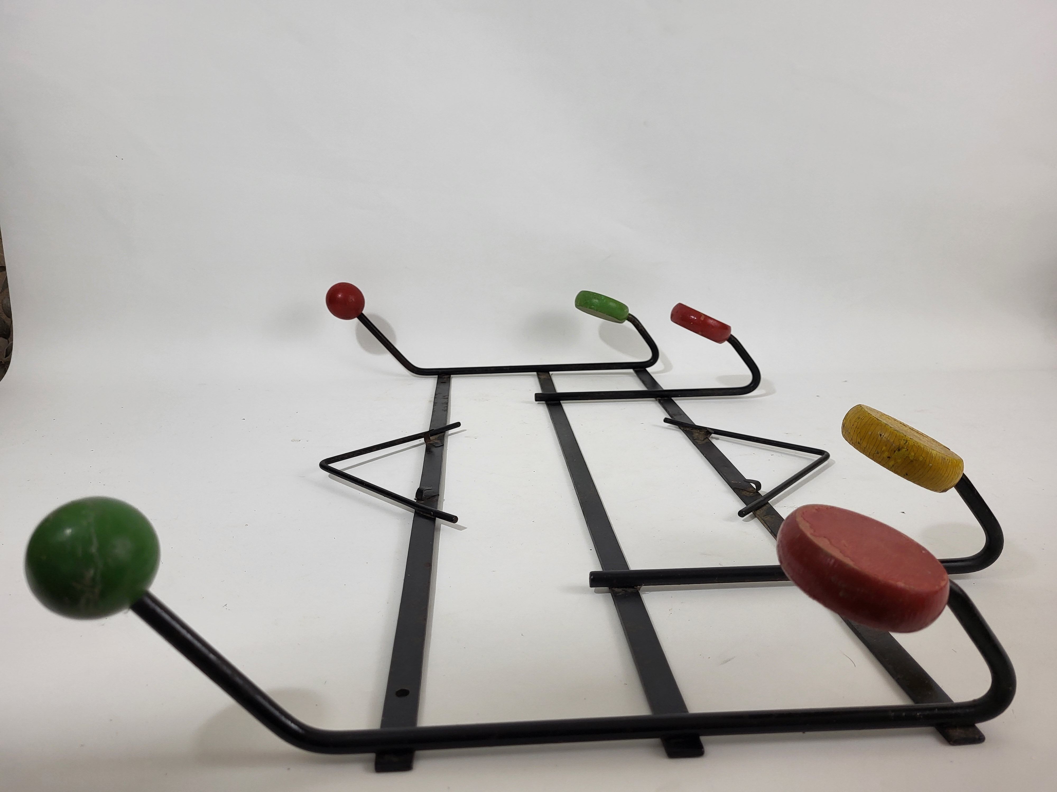 Coat rack balls vintage colors 50-60