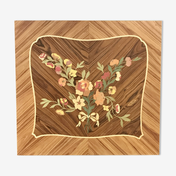 Floral marquetry painting