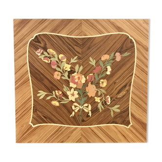 Floral marquetry painting