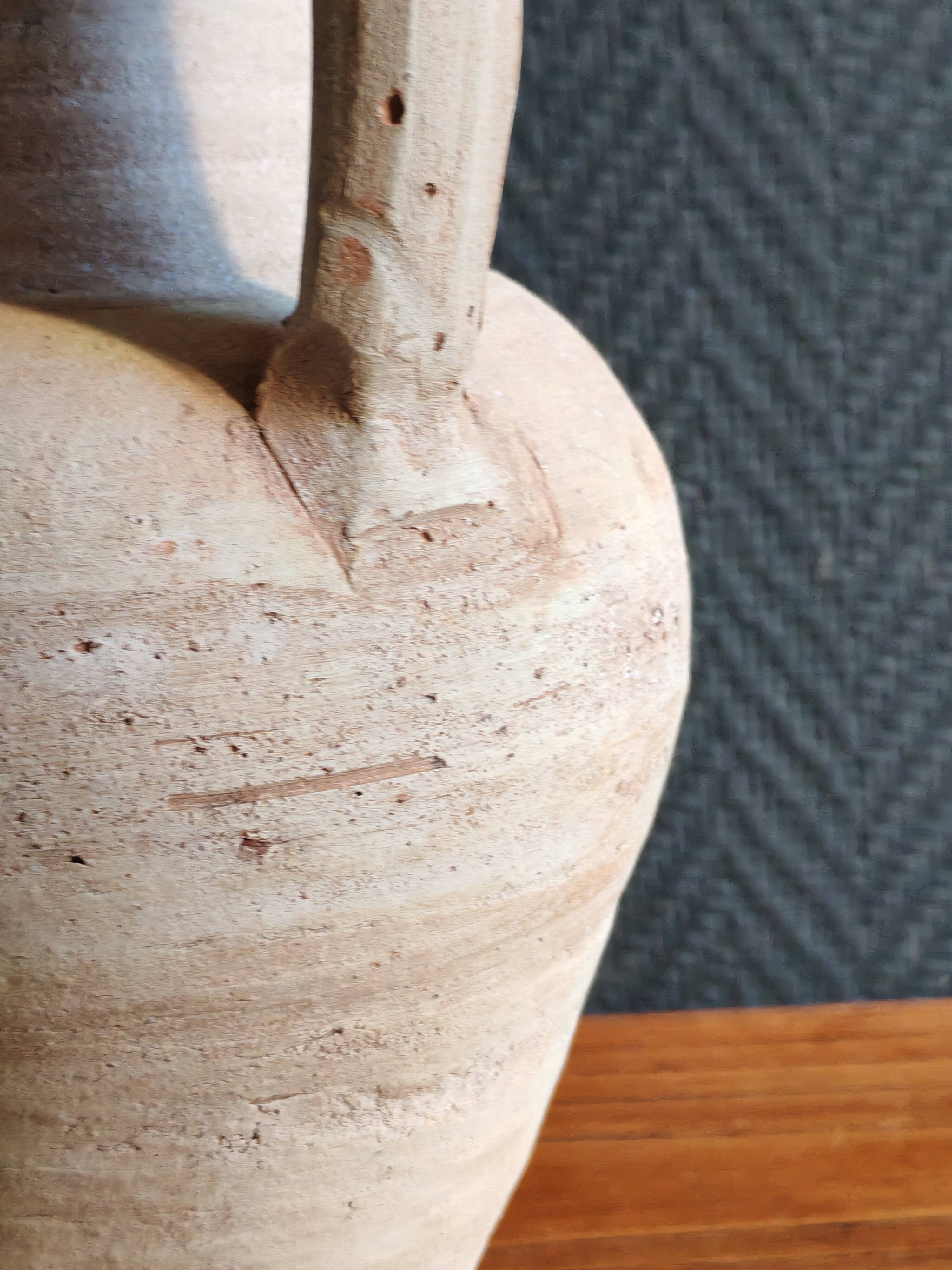 Pichet Ancien en Terre Cuite Non Émaillée | Vase Rustique
