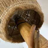 Vintage coco rattan bamboo floor lamp