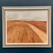 Original Swedish Oil on Canvas - "Rustic Landscape" by Nils Essen - Signed - Vintage and Framed - 42 × 50 cm (16.5" × 19.7")