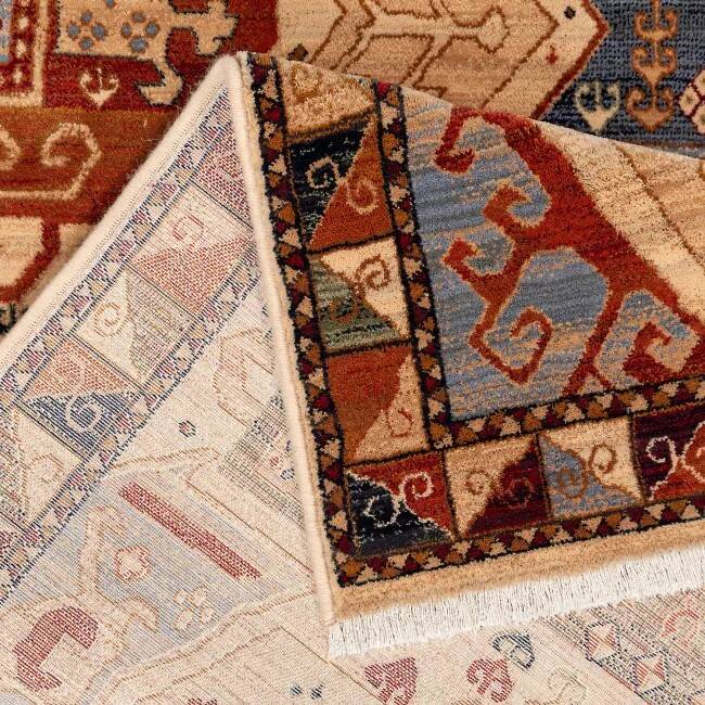 Ethnic rug red beige OTTO - Wool