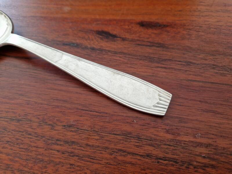 Christofle - Cirta model table spoon in Art Deco silver-plated metal