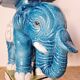 Elephant ceramic vintage plant stand side table
