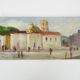 Oil on wood by Riccardo Capone Church 50s 60s