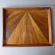 Marquetry tray of different types of wood
