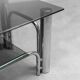 Coffee table in metal smoked glass 70s vintage