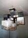 Sciolari - Lustre suspension - Modèle Cube à 5 lumières