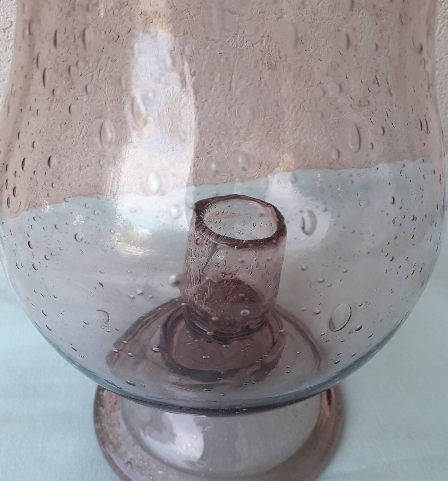 Bubble glass candlestick