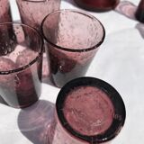 Biot liqueur service in blown glass