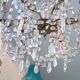 Petit lustre en cristal français à 6 lumières