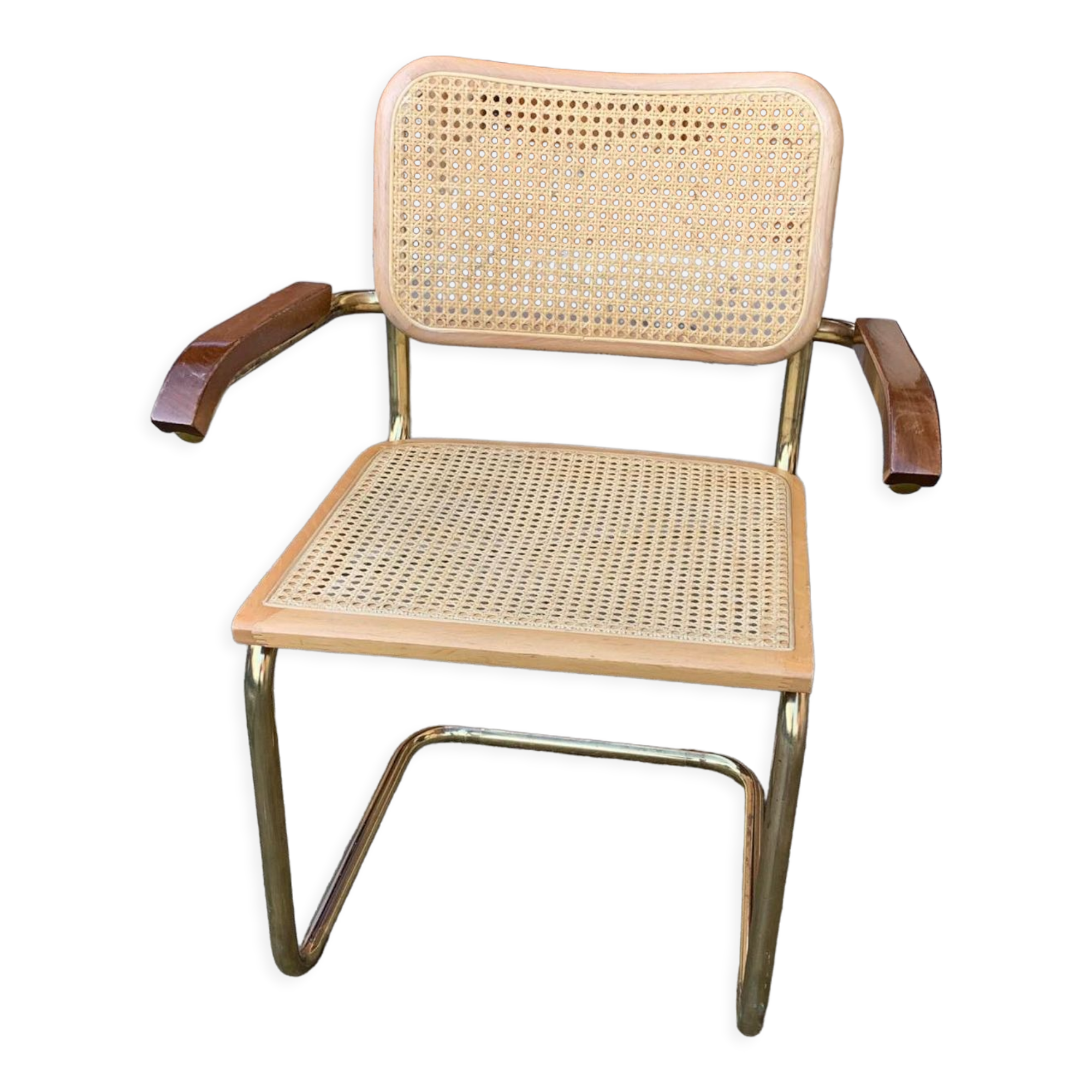 Mid-Century Modern Italian Marcel Breuer B64 Cesca Chair, 70s